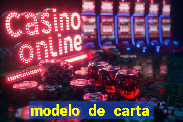 modelo de carta para encontristas